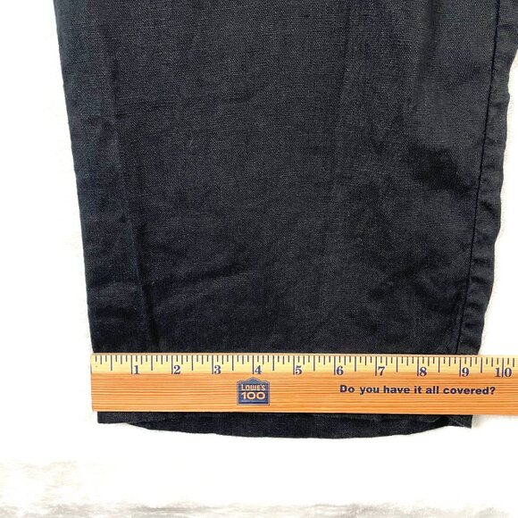 J.Jill Linen Pants Womens L Black Slim Pull On Straight Leg Coastal Casual - Picture 10 of 11